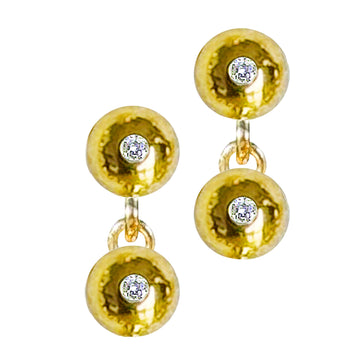 DIAMOND DEW DANGLING EARSTUDS
