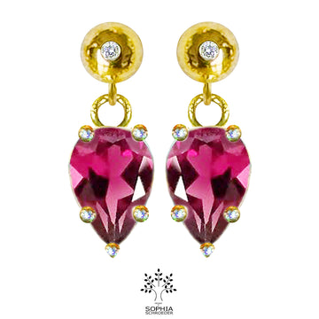 Diamond Dew Ear Pin with dangling Spear