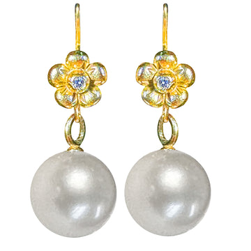 Lovechild basic Earrings with dangling Freshwater Pearl