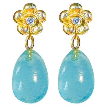 Lovechild Basic Ear Studs with Dangling Stone