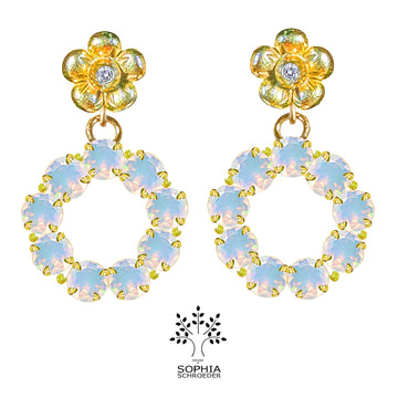 Lovechild Ear Pin with Halo of Precious Stones