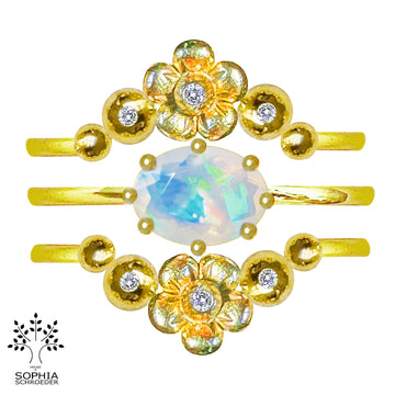 Lovechild Crescent Moon Ring set of 3