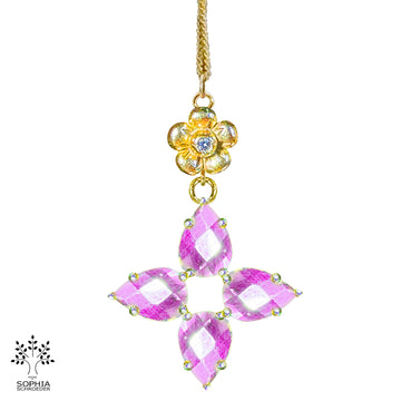 Lovechild Clover pendant with precious stones