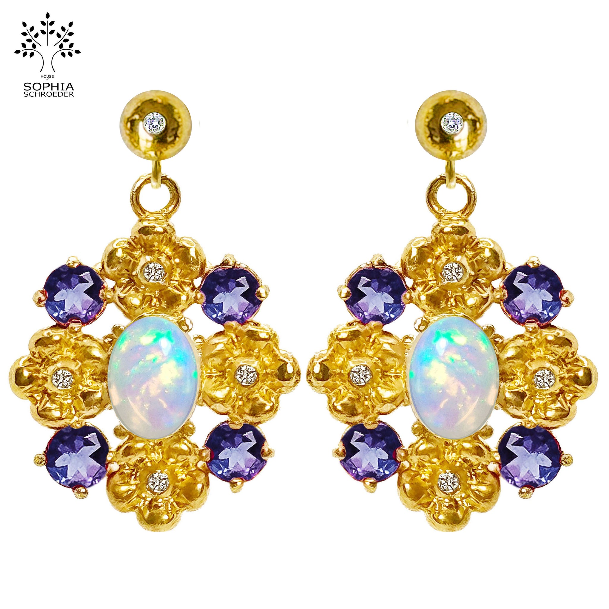 LoveChild Nostalgia Combined with Diamond Dew Ear Studs