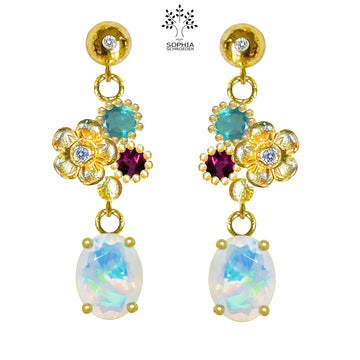 Diamond Dew Ear Stud with dangling Lovechild Fly me to the Moon