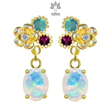 Lovechild Fly me to the Moon Pendant with a dangling Ethiopian Opal