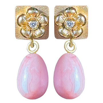 Lovechild Treasure Ear Stud with dangling smoothed Stone