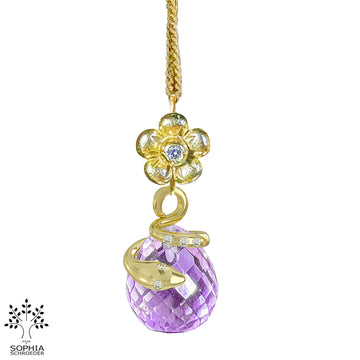 Lovechild pendant with dangling Temptress and microfacet precious stone