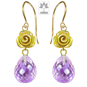Rosebud Basic Ear Stud with dangling Stone