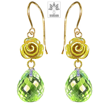 Rosebud Basic Ear Stud with dangling Stone