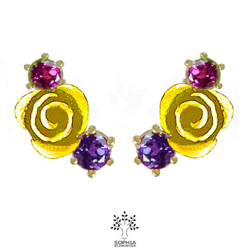 Rosebud Cluster Ear Studs
