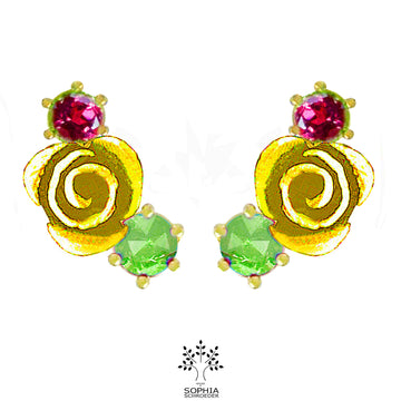 Rosebud Cluster Ear Studs
