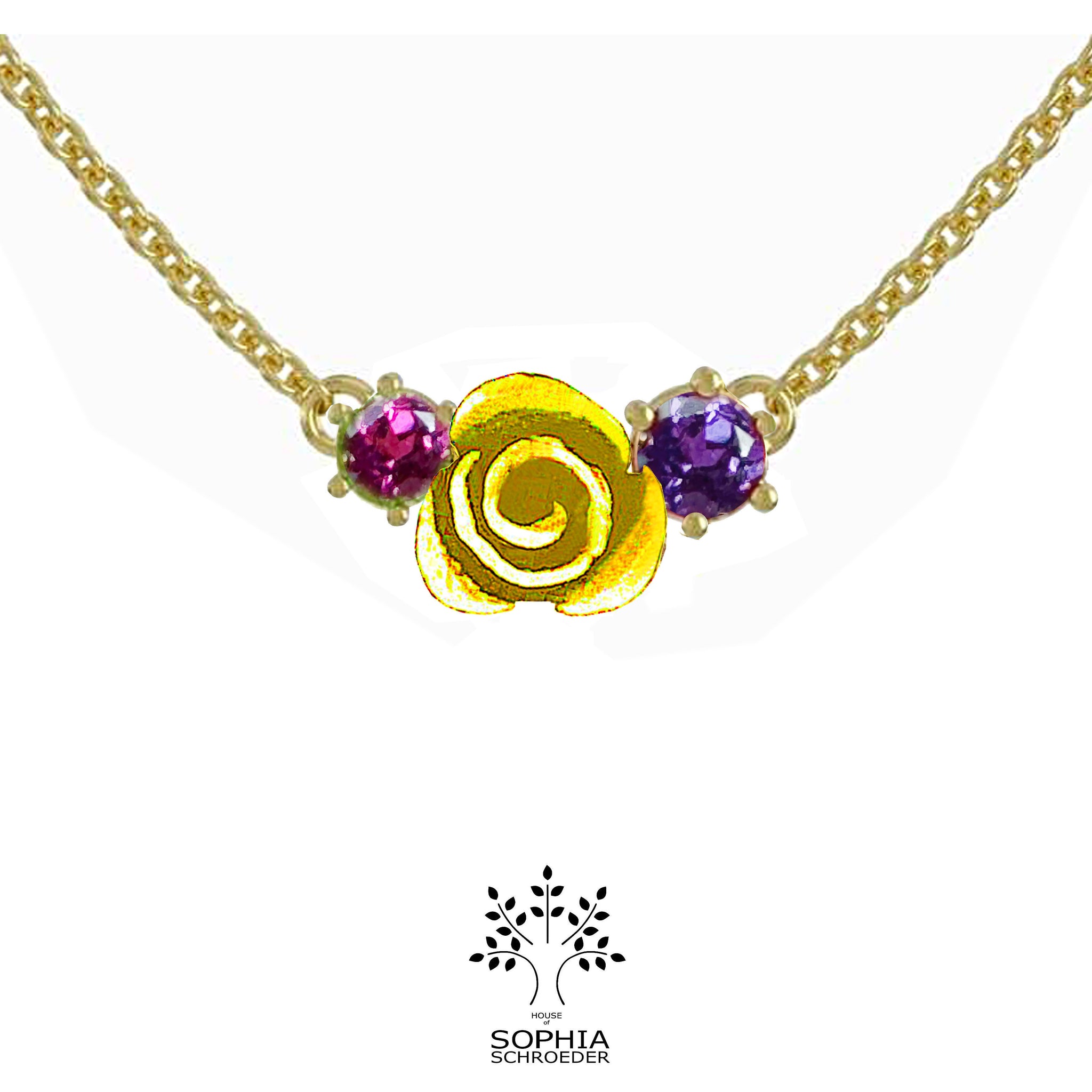 Rosebud Cluster Basic Necklace