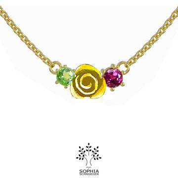 Rosebud Cluster Basic Necklace