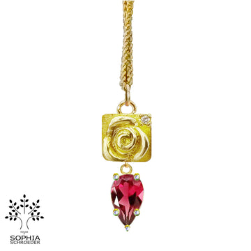 Rosebud Treasure Pendant with dangling Spear