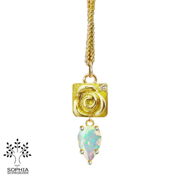 Rosebud Treasure Pendant with dangling Spear