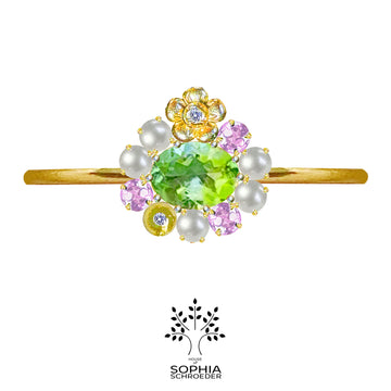 Lovechild Bonbon ring with precious stones