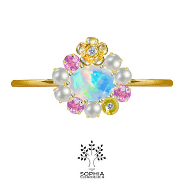 Lovechild Bonbon ring with precious stones